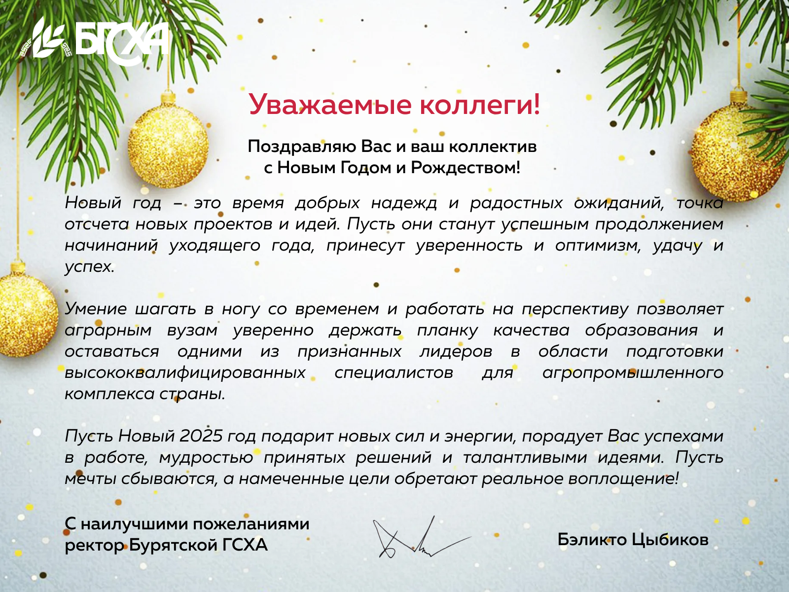 С наступающим Новым годом и Рождеством!