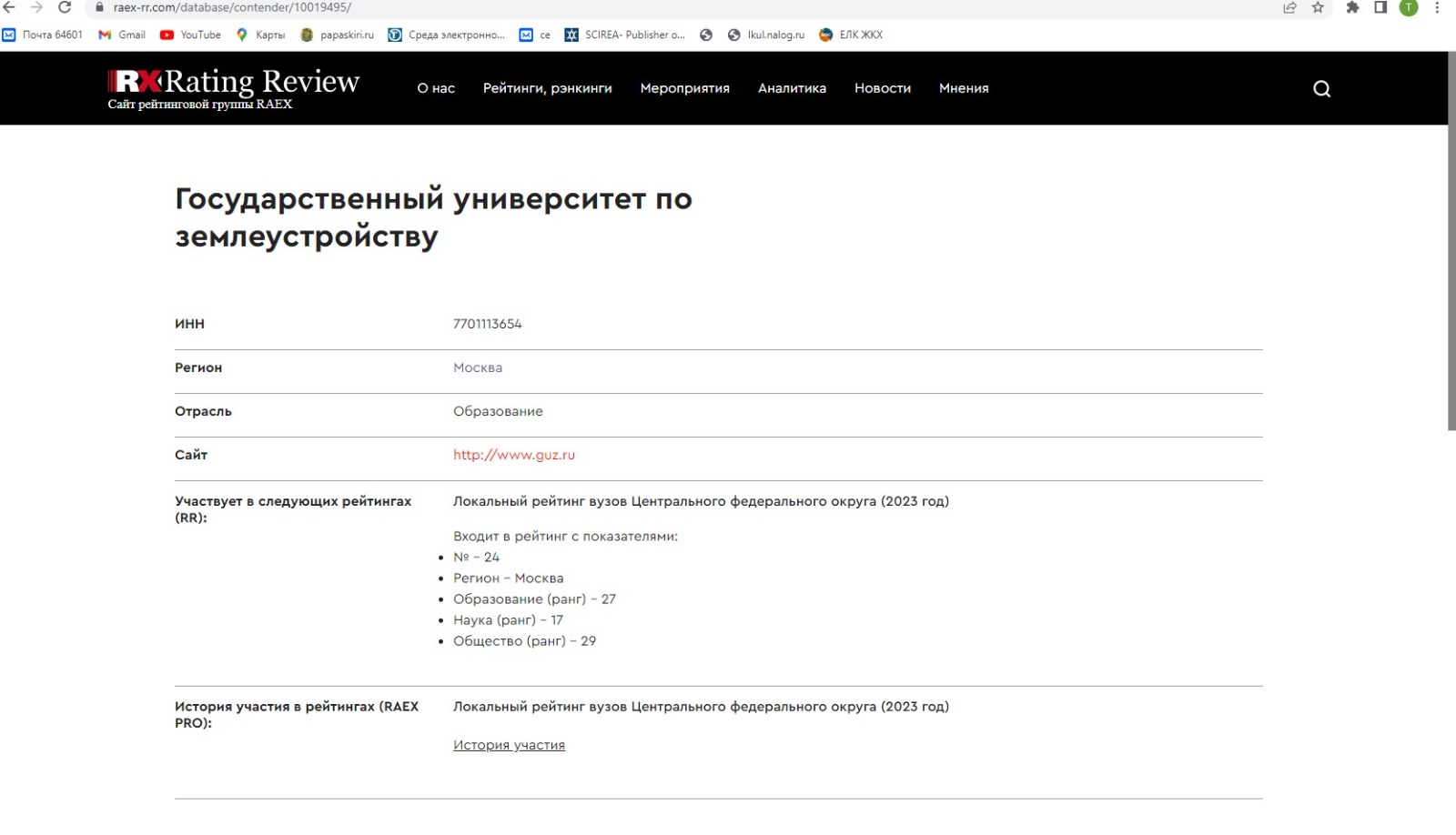 Врио ректора ГУЗ Т.В. Папаскири принял участие в вебинаре «Предметные рейтинги вузов: результаты и перспективы»