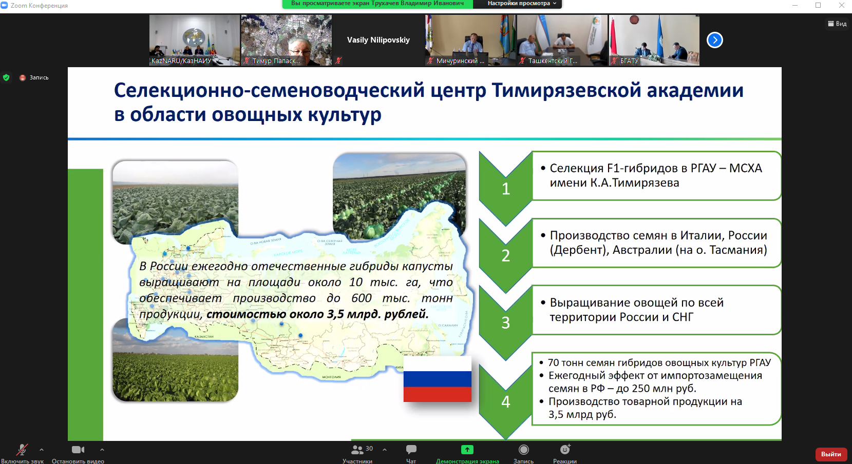 Об участии представителей ГУЗ в заседании Совета ректоров ведущих аграрных вузов СНГ.