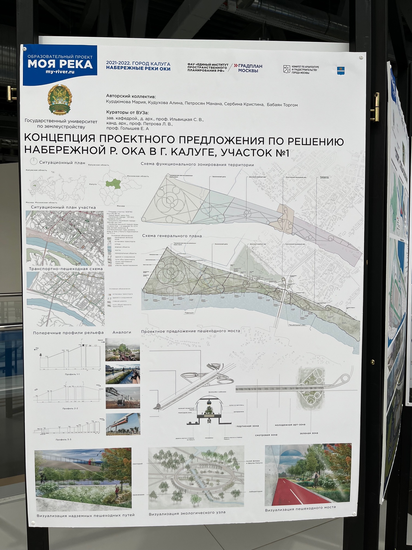 Студенты магистратуры направления Ландшафтная архитектура успешно выступили на выставке «Моя река. Калуга»