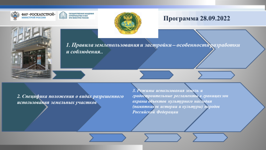 Участие кафедры кадастра недвижимости и землепользования ГУЗ в открытом бесплатном вебинаре, проводимом Институтом управления инвестиционными проектами ФАУ «РосКапСтрой» под эгидой Министерства строительства и жилищно-коммунального хозяйства РФ