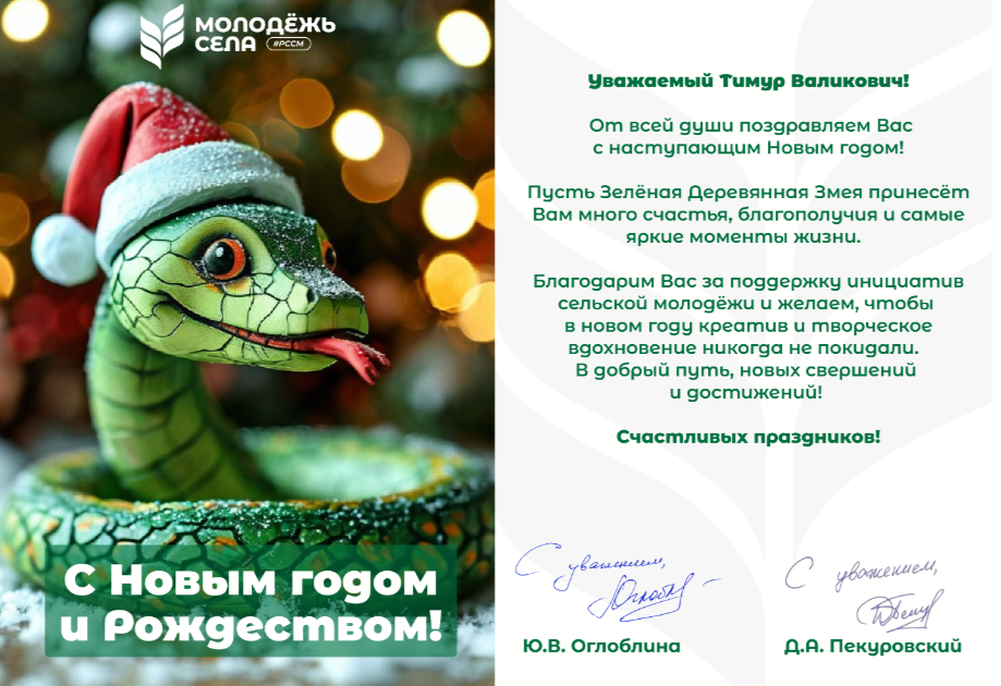 С наступающим Новым годом и Рождеством!