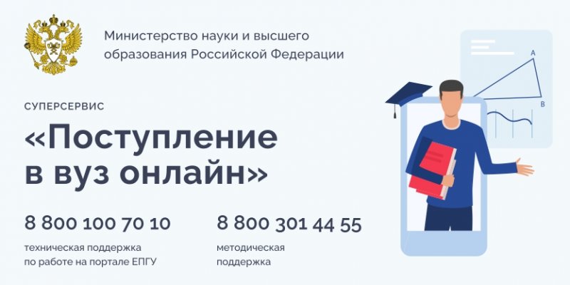 Информация для абитуриентов о работе суперсервиса «Поступление в вуз онлайн»
